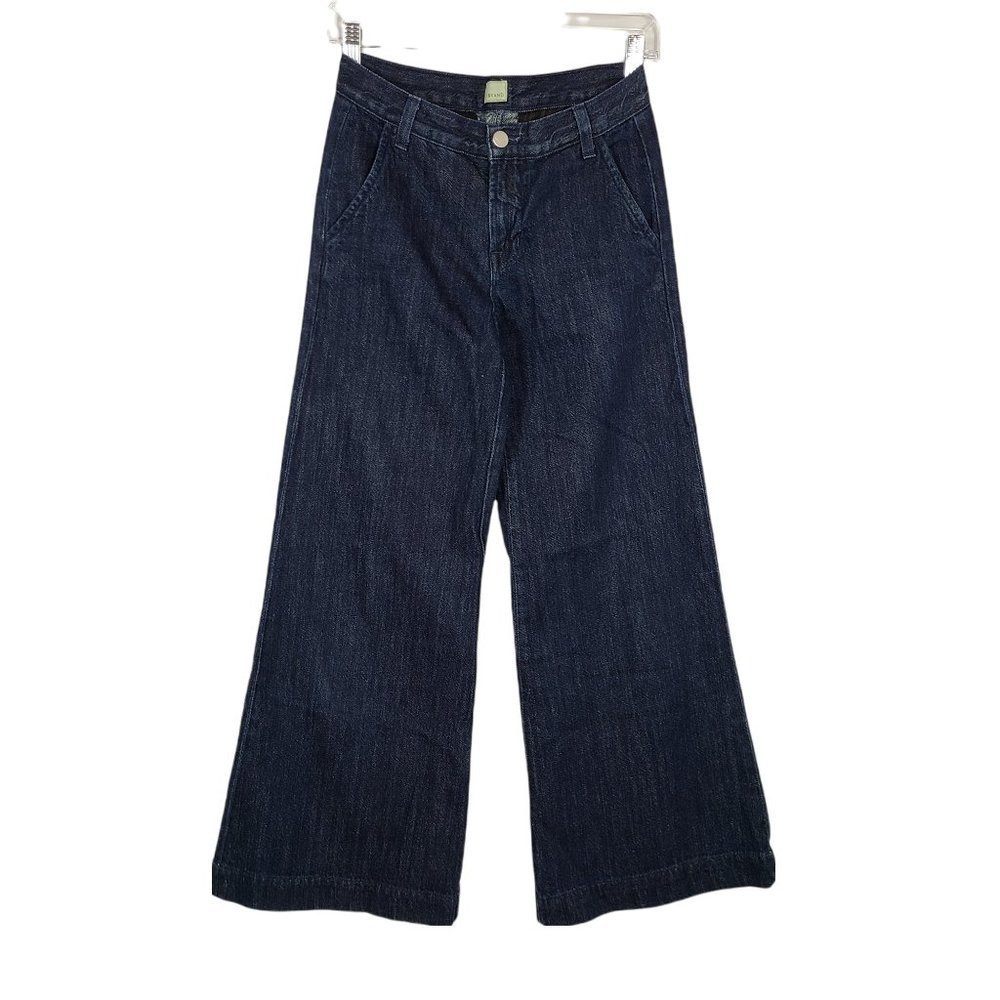 J Brand Joplin Trouser Jeans Women's Sz 24 Wide Leg Dark Wash Blue Cotton